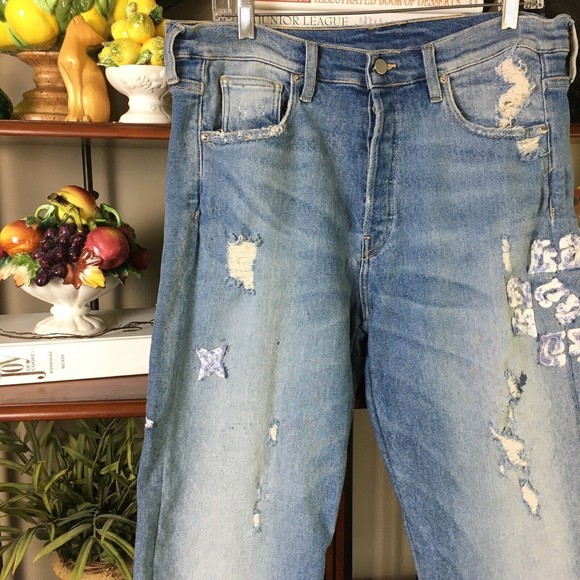 New LOST DAZE Washed Blue Denim Portal Jeans Size 31 $850 - Picture 4 of 14